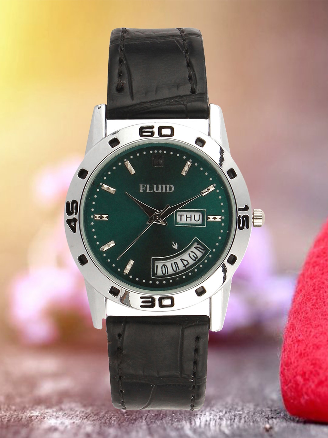 

FLUID Women Leather Textured Straps Analogue Watch FLWatch24-772L-GR01, Green