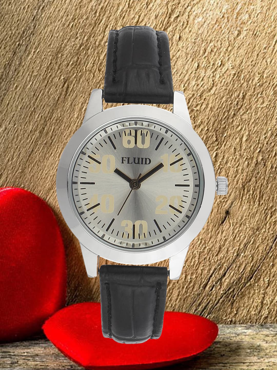 

FLUID Women Leather Straps Analogue Watch 24-744L-SL01, Silver