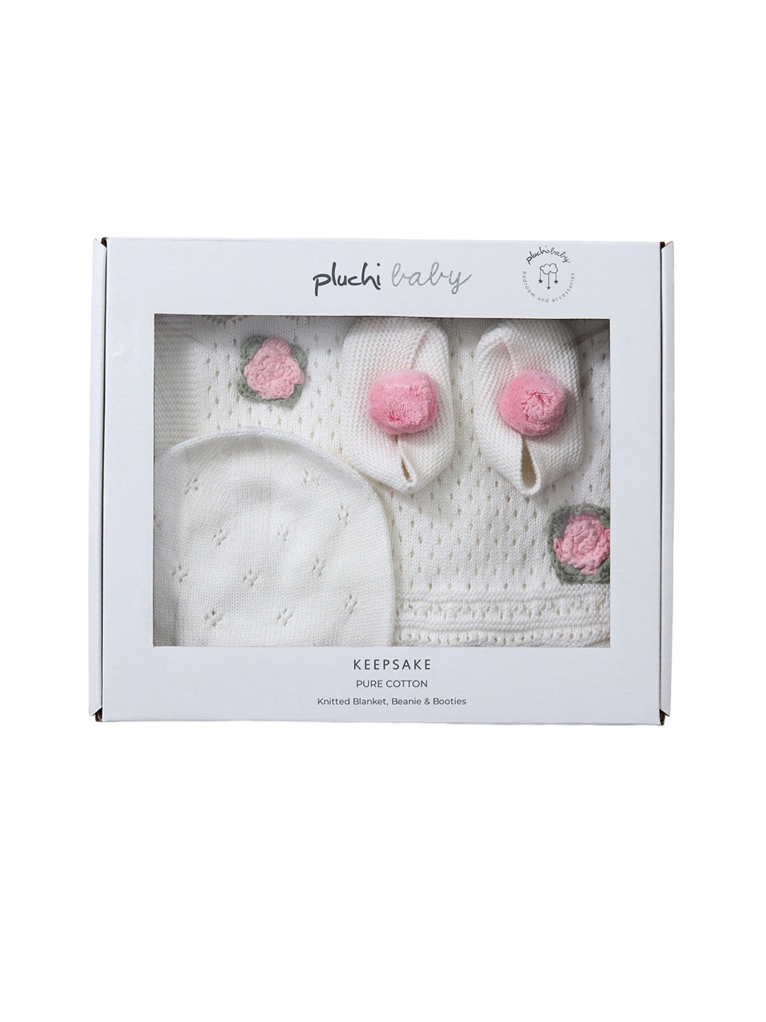 

Pluchi Infants Pure Cotton Baby Apparel Gift Set, White