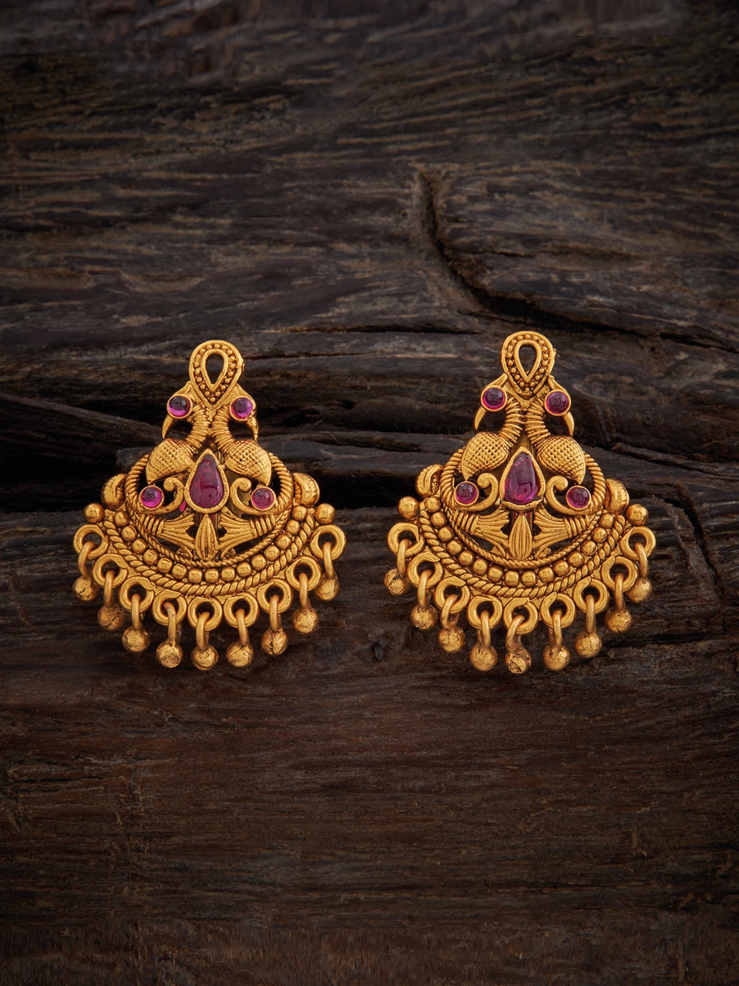 

Kushal's Fashion Jewellery Gold-Plated Classic Chandbalis