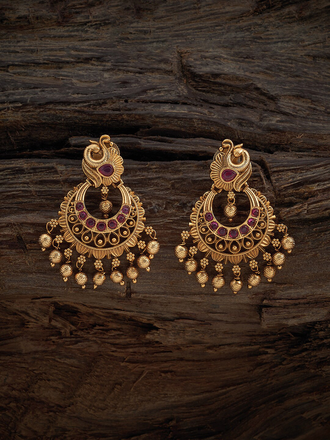 

Kushal's Fashion Jewellery Gold-Plated Classic Chandbalis