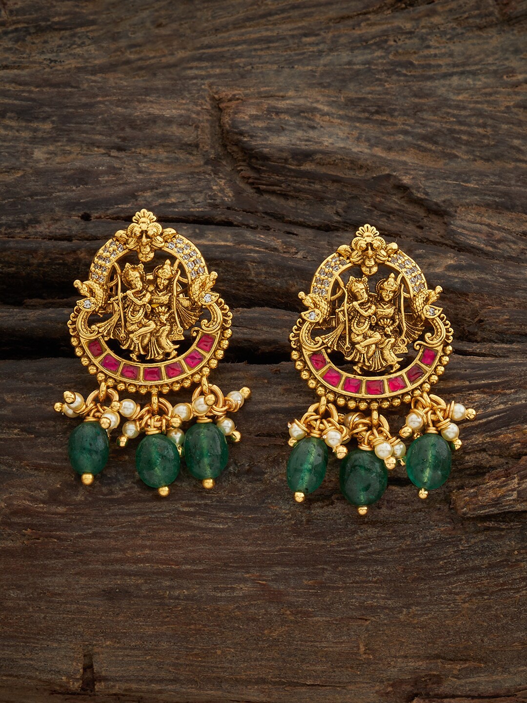 

Kushal's Fashion Jewellery Gold-Plated Pure Silver Classic Drop Earrings