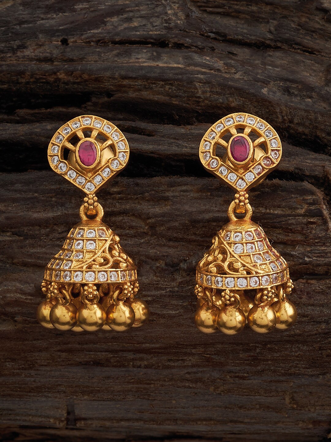 

Kushal's Fashion Jewellery Gold-Plated 92.5 Pure Silver Drop Earrings