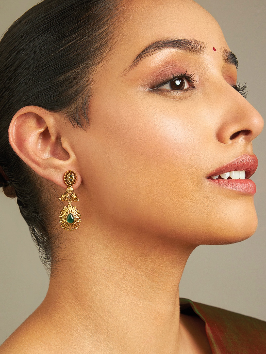 

Kushal's Fashion Jewellery Gold Plated Drop Earrings