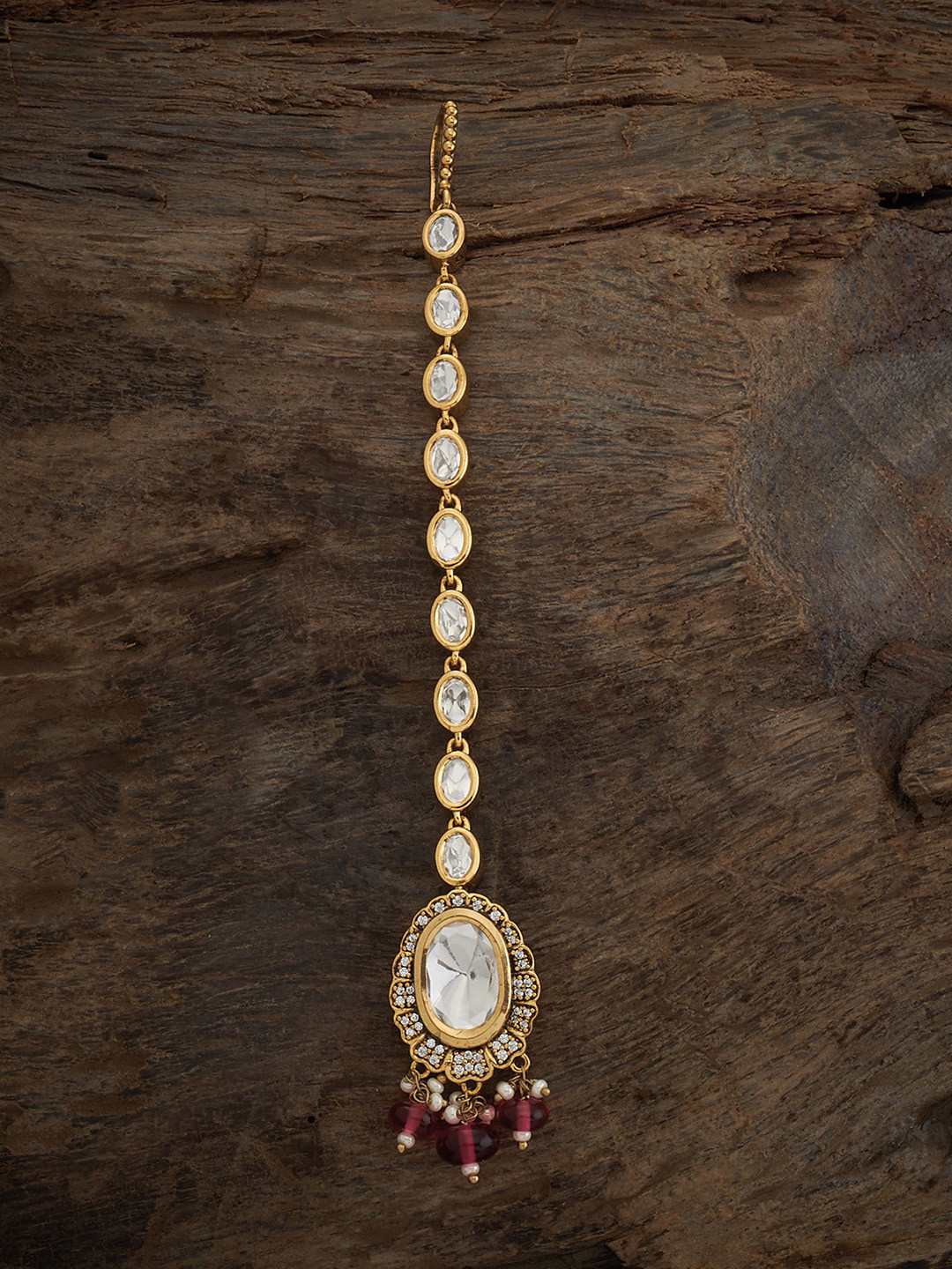 

Kushal's Fashion Jewellery Gold-Plated Kundan Studded Maang Tikka
