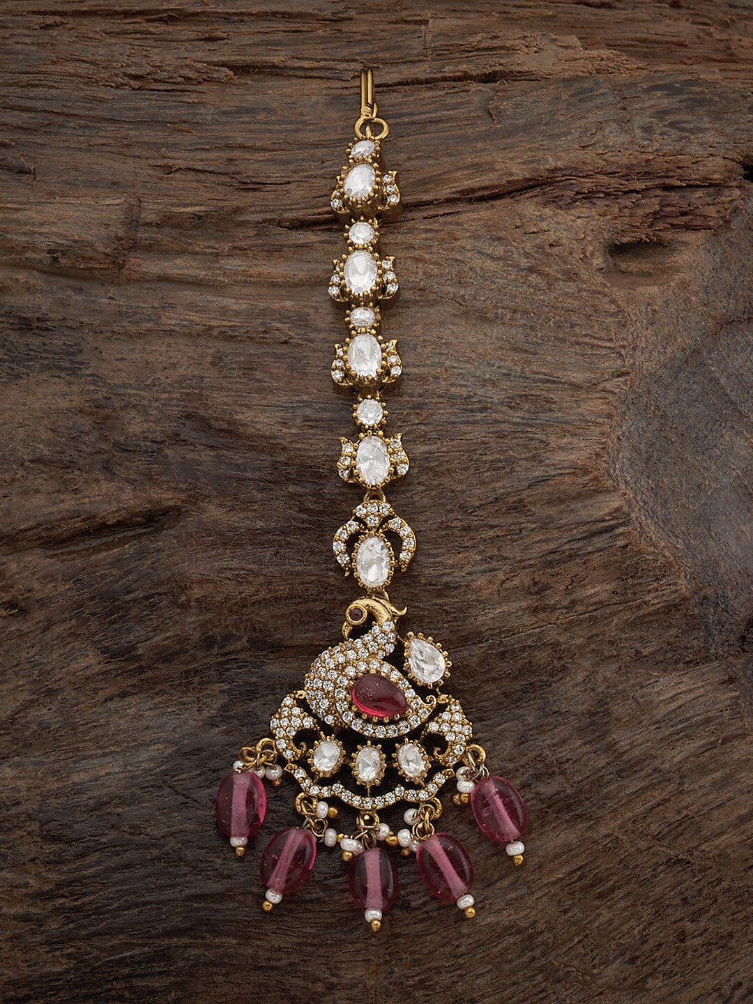 

Kushal's Fashion Jewellery Kundan Studded Maang Tikka, Gold