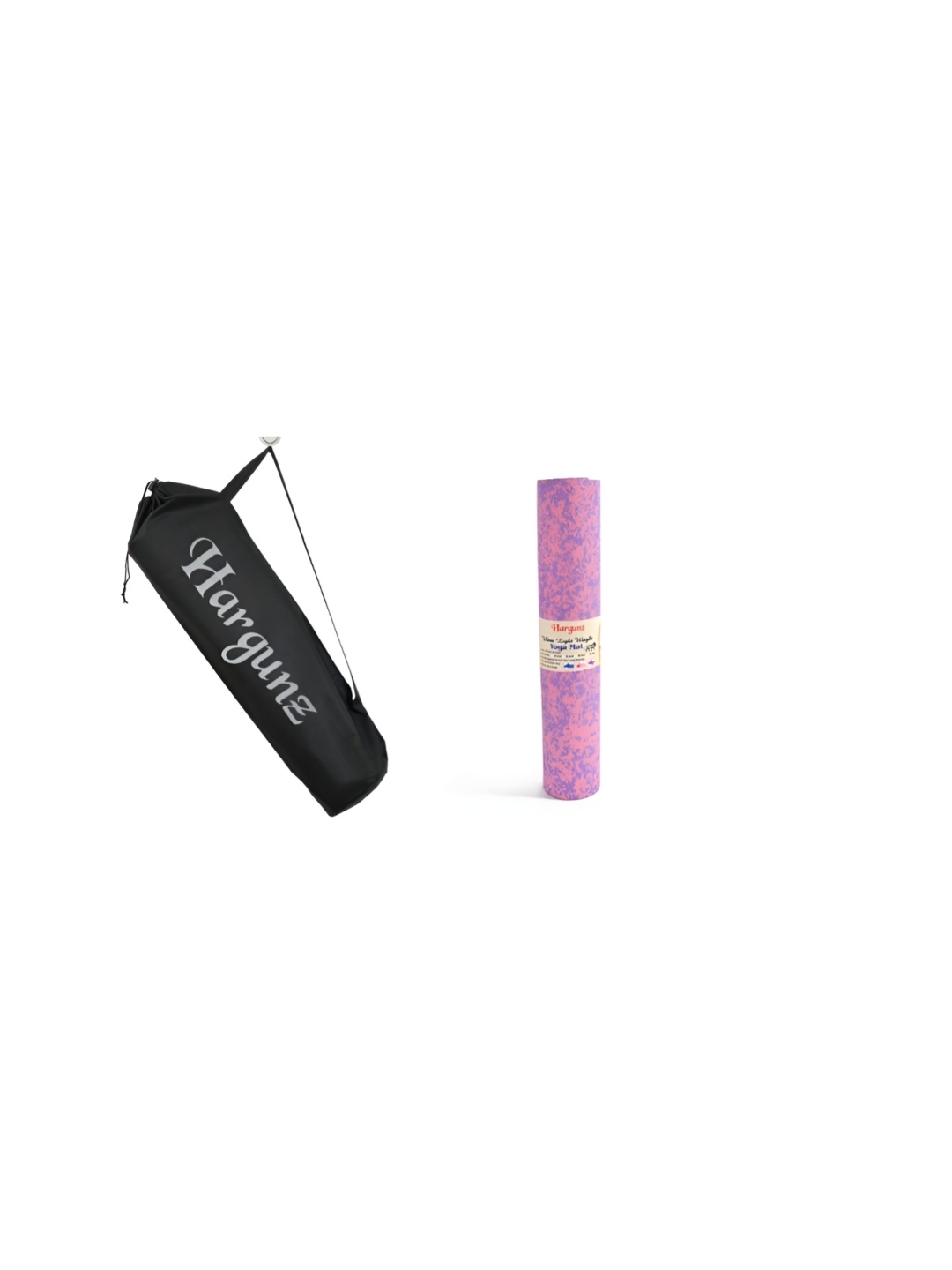 

hargunz Pink Printed Anti-Skid Yoga Mat With Bag