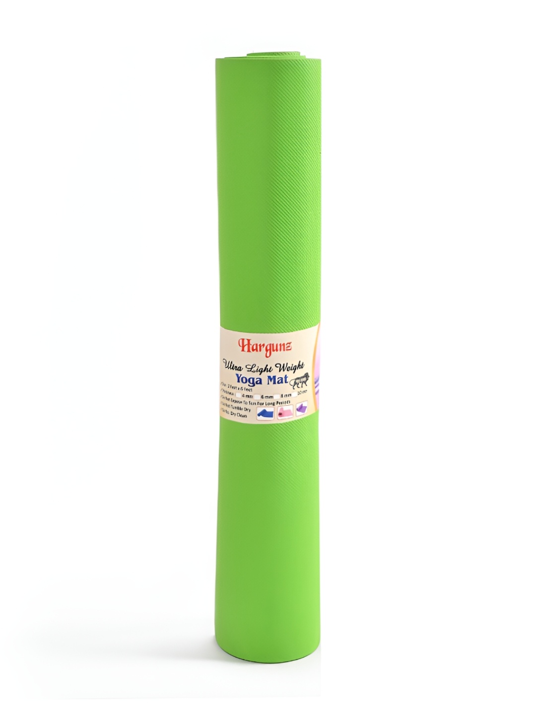 

hargunz Lime Green Rectangular Anti-Skid Yoga Mat