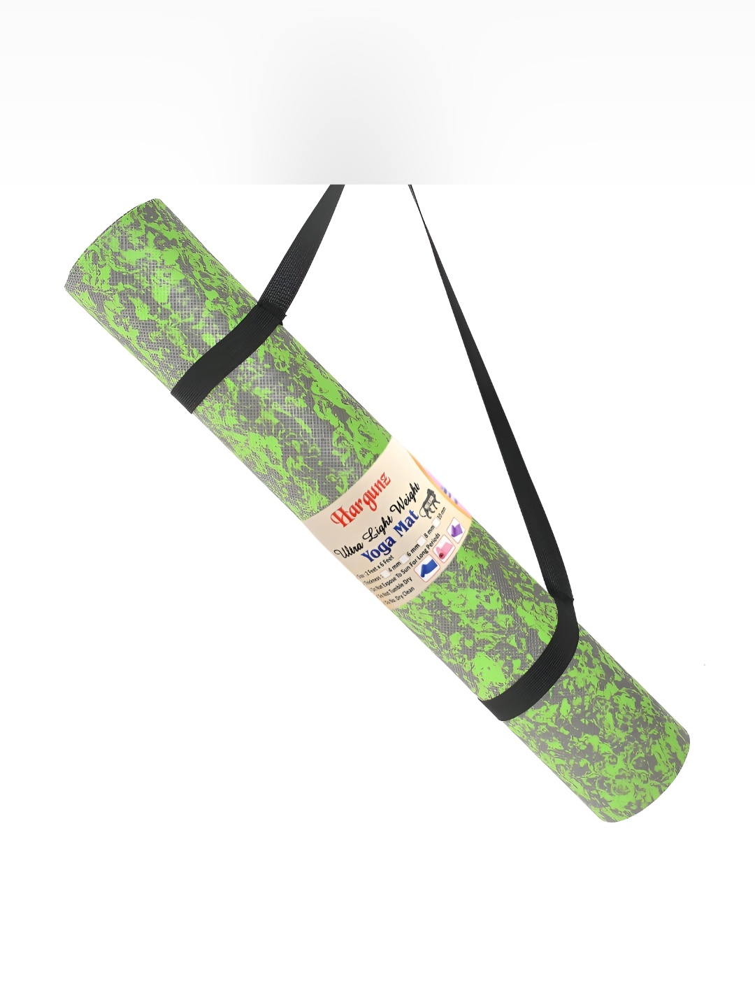 

hargunz Green Printed Rectangular Anti-Skid Yoga Mat