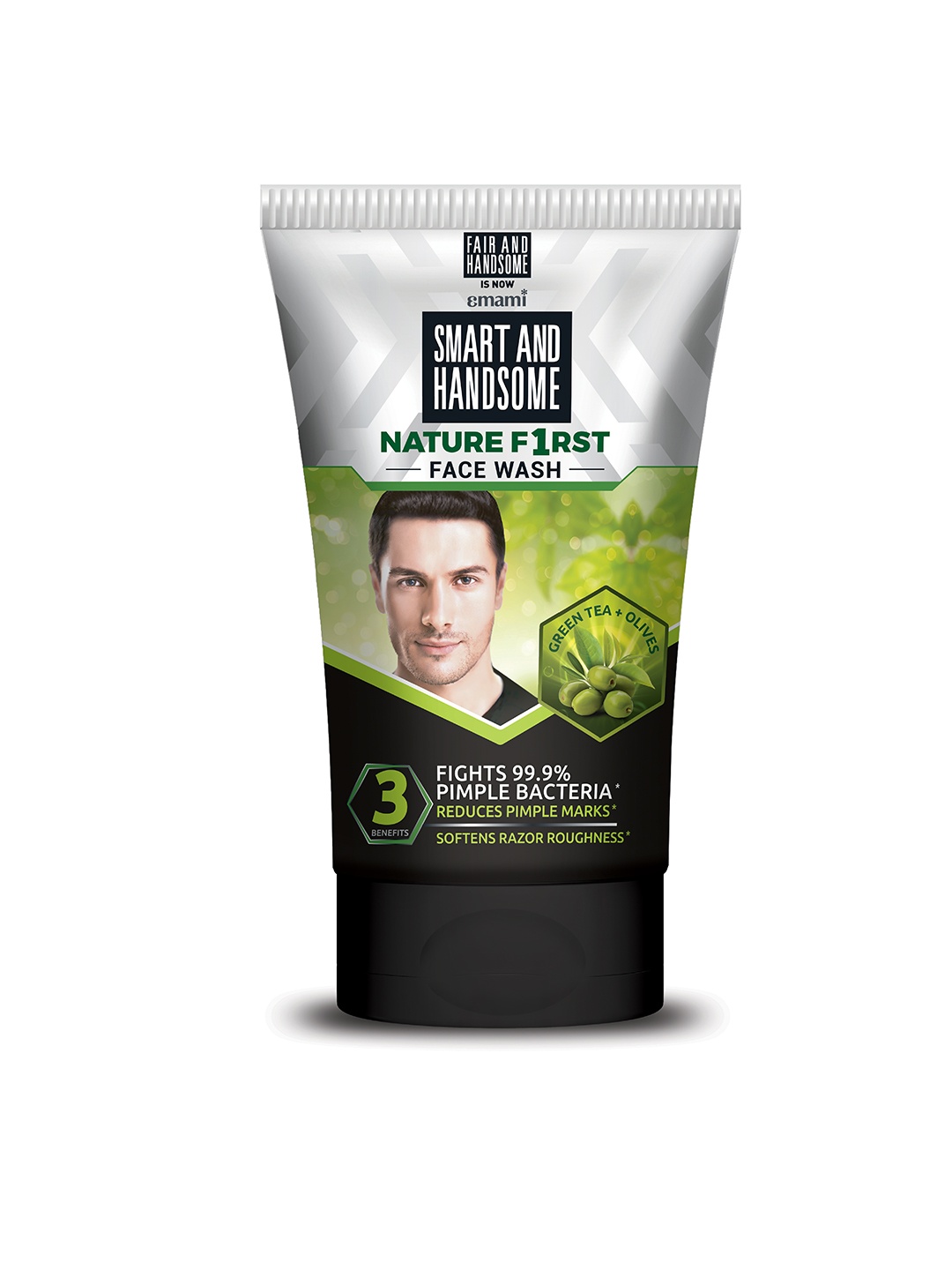 

FAIR AND HANDSOME Men Nature First Healthy Radiance Face Wash with Green Tea & Olives-100g