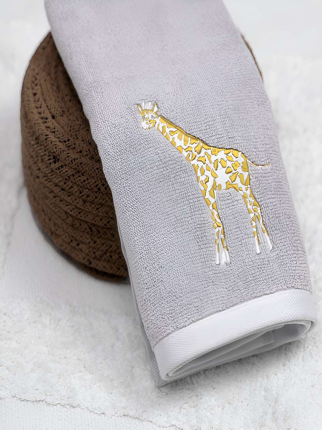 

CUTIE&BOO Grey & Yellow 3 Piece Cotton 550 GSM Towel Set