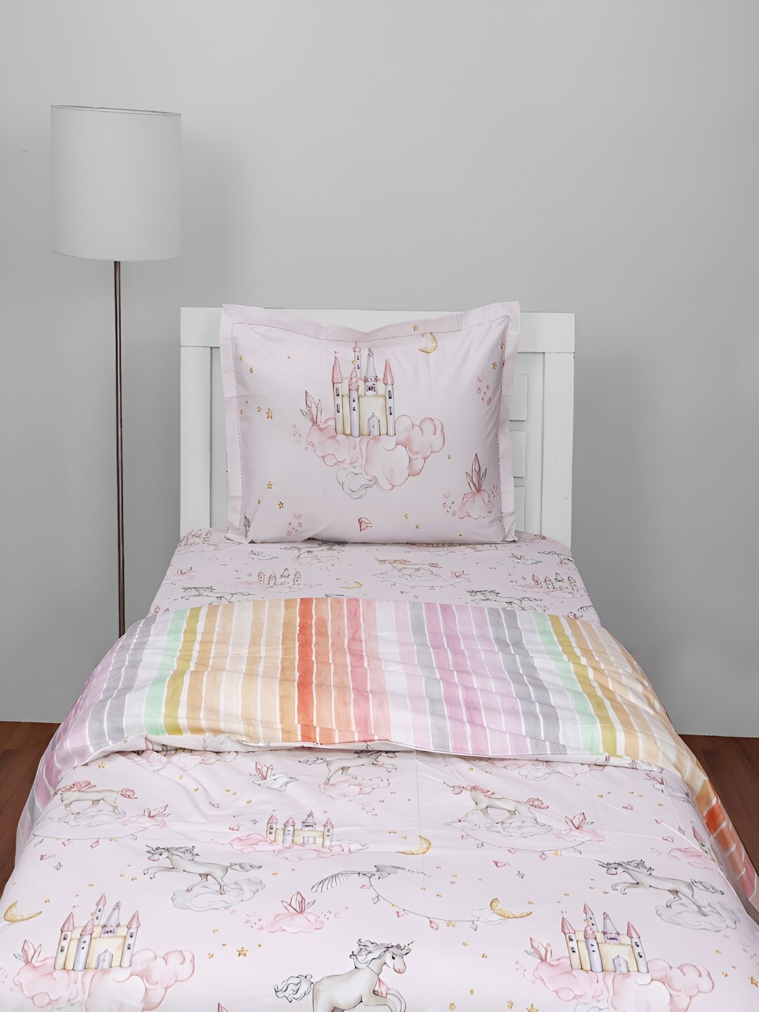 

CUTIE&BOO Pink Printed Pure Cotton Duvet Cover