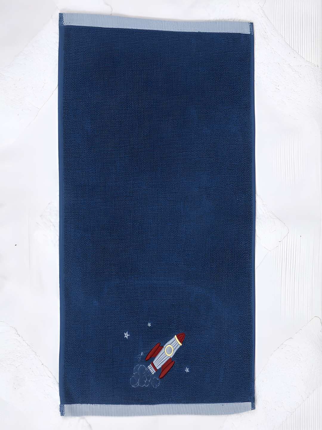 

CUTIE&BOO Blue & Grey Embroidered 550 GSM Cotton Hand Towel