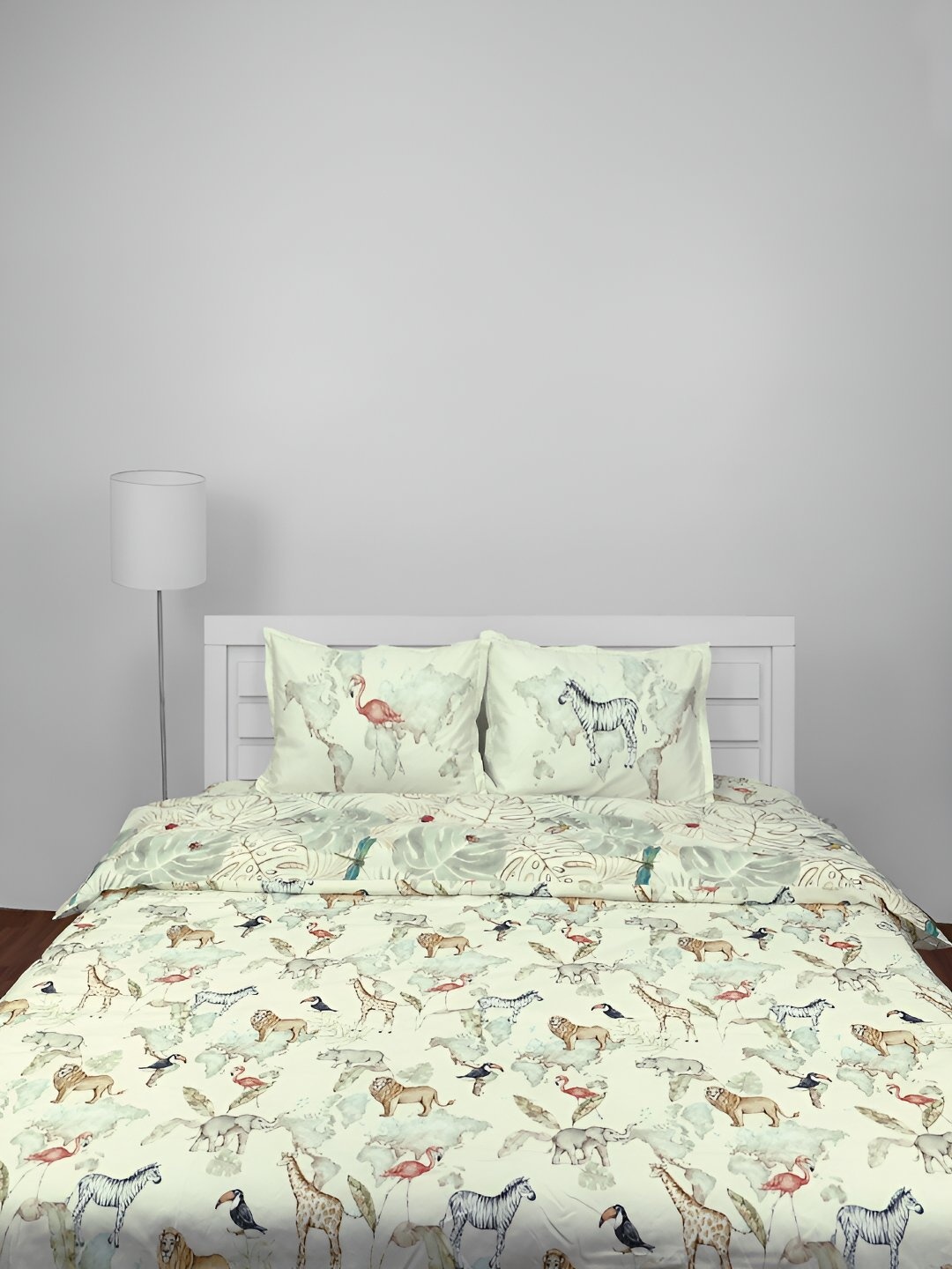 

CUTIE&BOO Green Printed Pure Cotton Double Queen Duvet