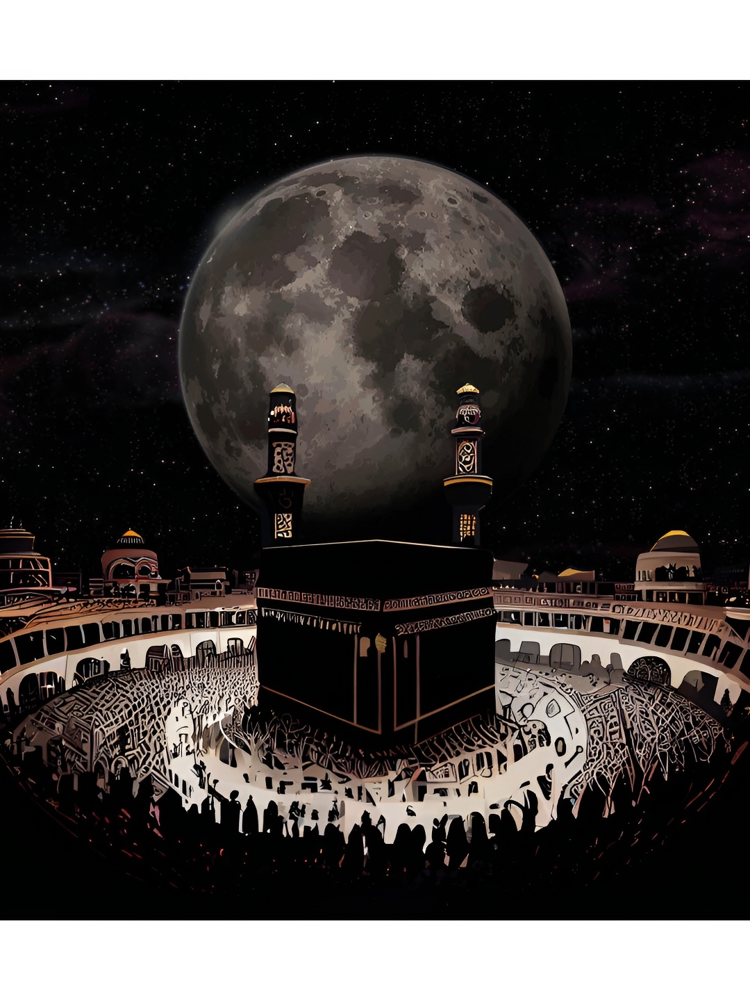uk enterprises Black & Beige Religious Canvas Wal Art