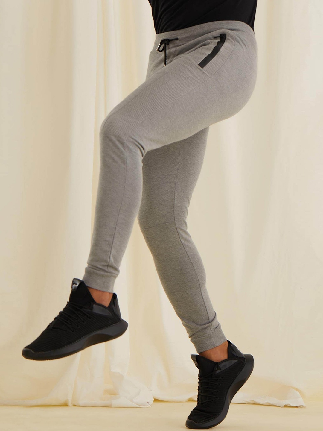 

Red Flame Men Stretchable Joggers, Grey