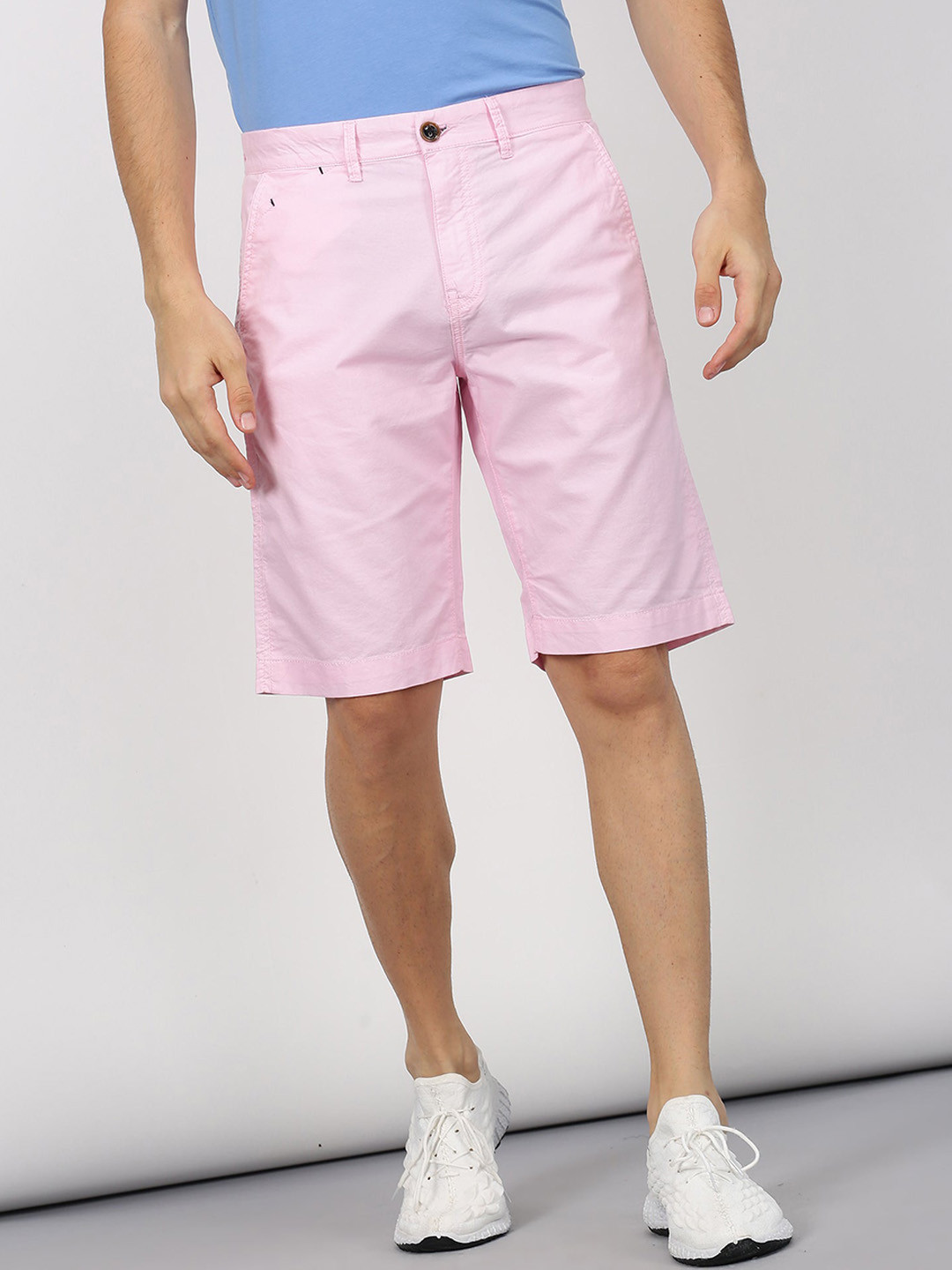 

Red Flame Men Mid-Rise Pure Cotton Shorts, Pink