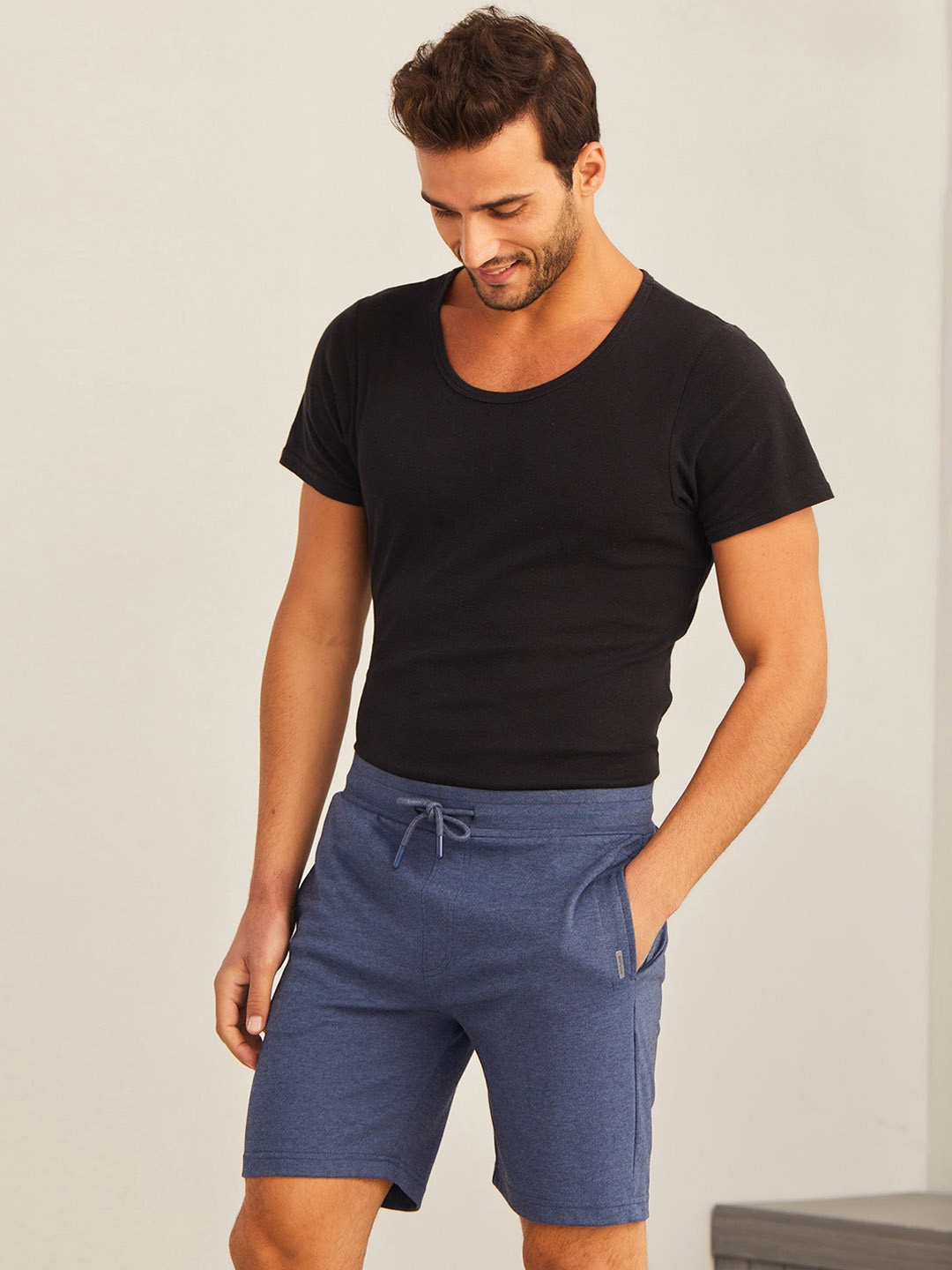 

Red Flame Men Mid-Rise Shorts, Blue