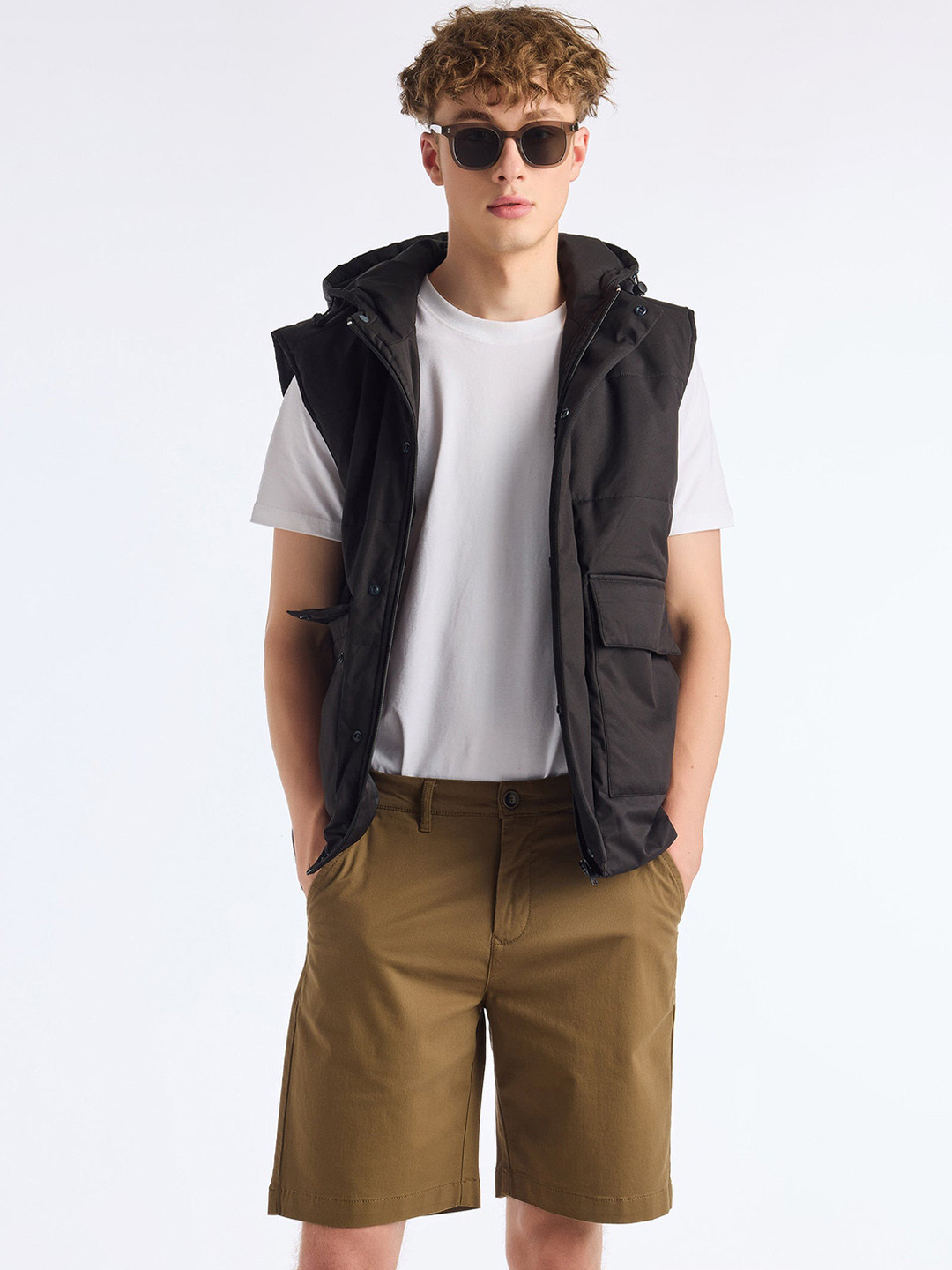 

Red Flame Men Mid-Rise Chino Shorts, Khaki