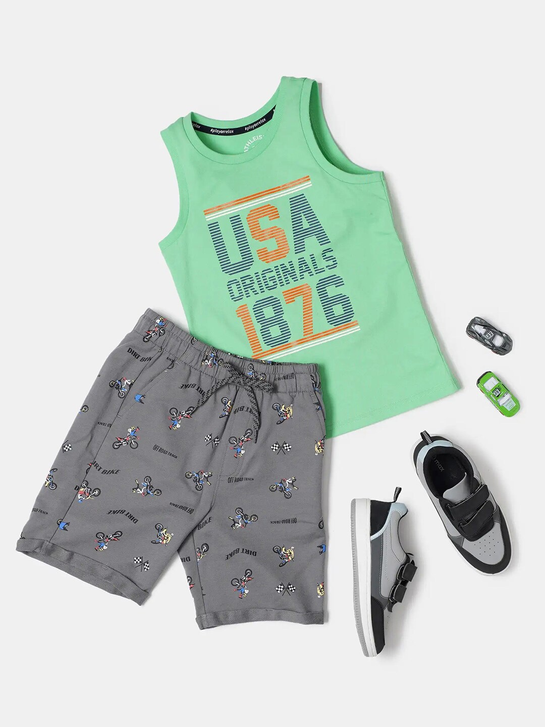 

Jockey Boys Super Combed Cotton Printed Sleeveless Round Neck Tank Top-AB14, Green