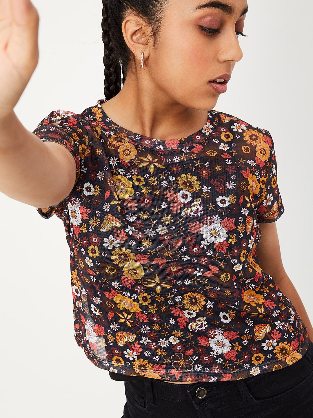 

max Floral Print Top, Multi