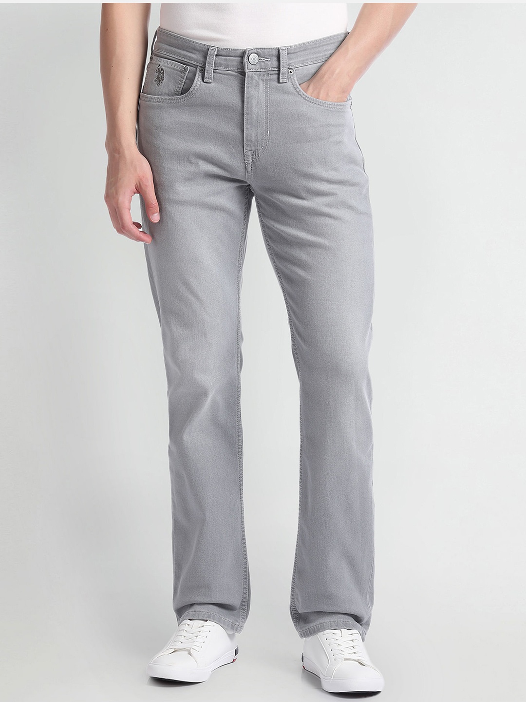 

U.S. Polo Assn. Denim Co. Men Grey Harold Slim Straight Fit Stretchable Jeans