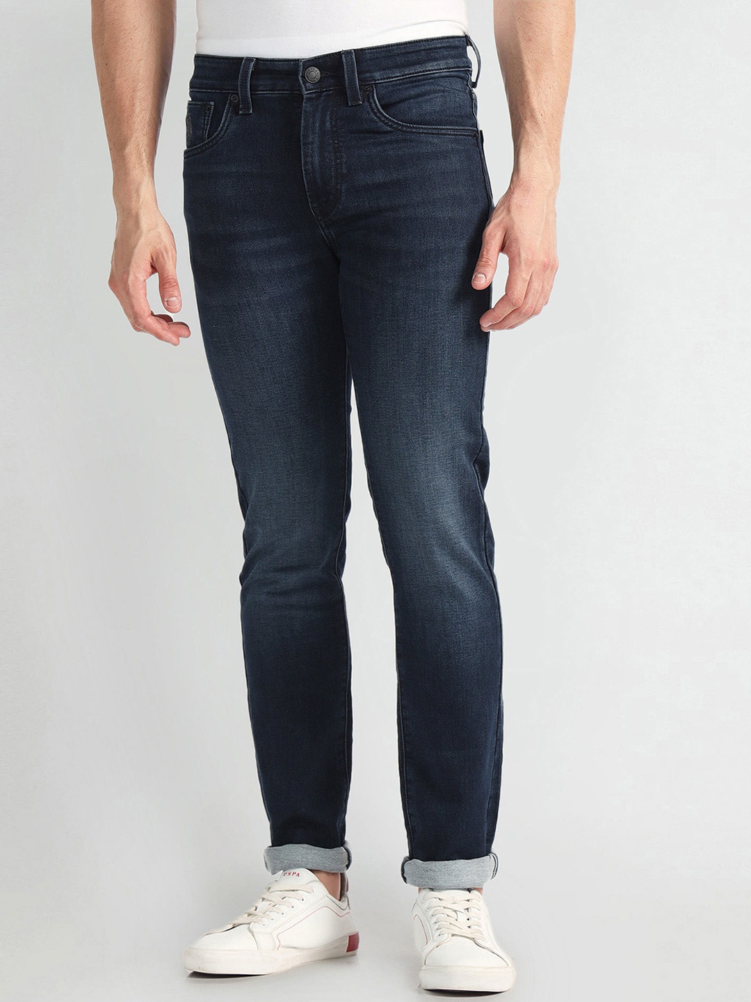 

U.S. Polo Assn. Denim Co. Men Straight Fit Light Fade Stretchable Jeans, Blue