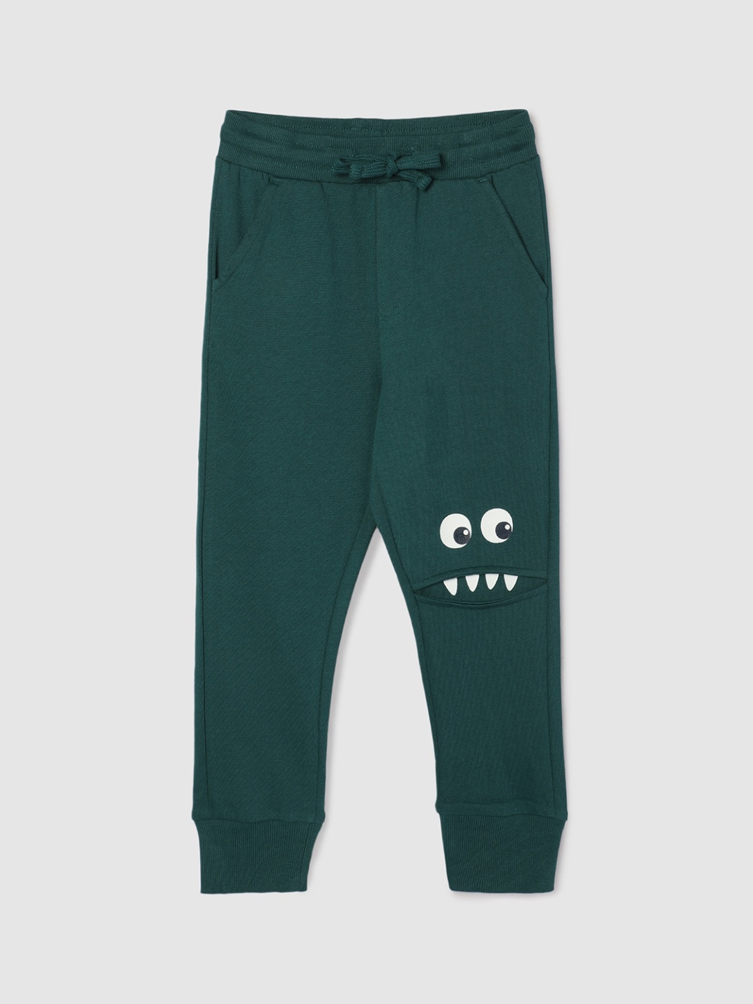 

max Boys Graphic Printed Pure-Cotton Joggers, Blue