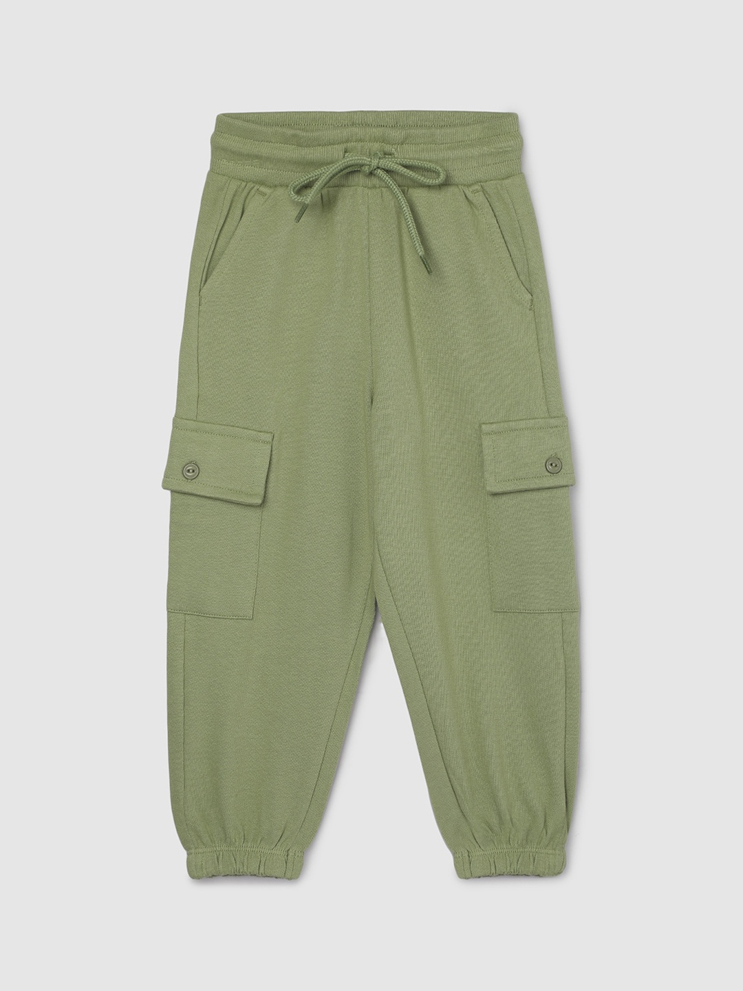 

max Boys Pure-Cotton Joggers, Olive