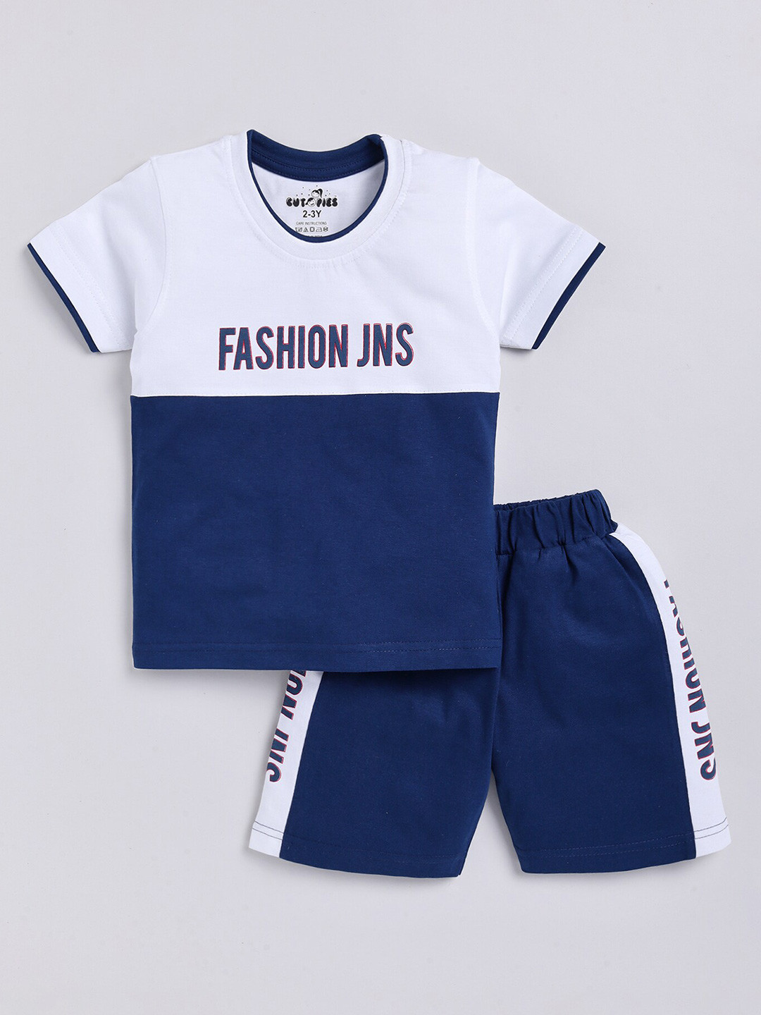 

BAESD Boys Printed Cotton T-shirt with Shorts, Blue