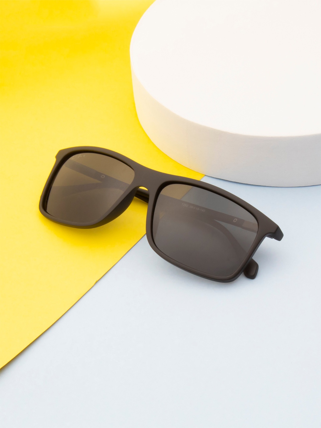 

Ted Smith Unisex Wayfarer Sunglasses with UV Protected Lens TSL-1262S_BLK, Black