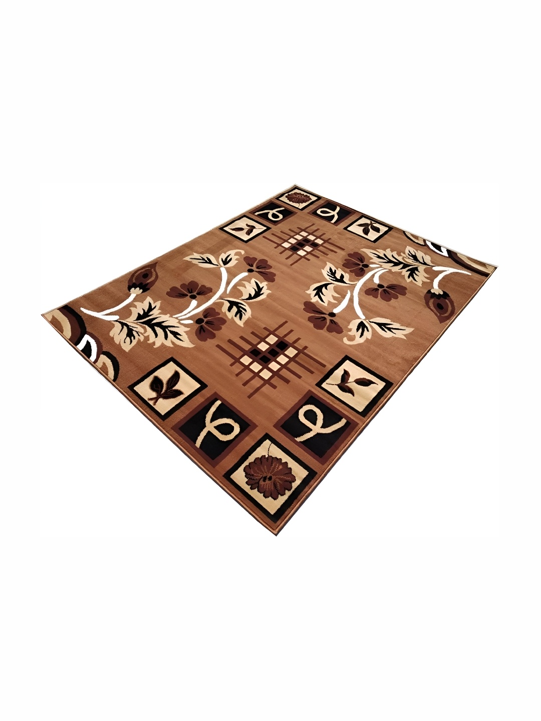 

Asad Emporium Rugs Brown & White Anti-Skid Carpet