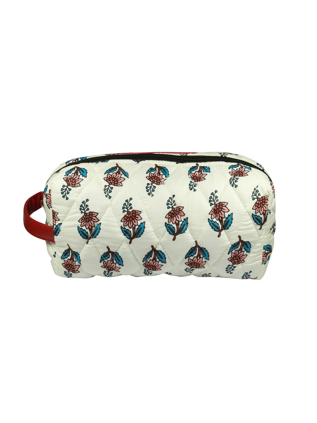 

Style Shoes Printed Cotton Travel Pouch, White