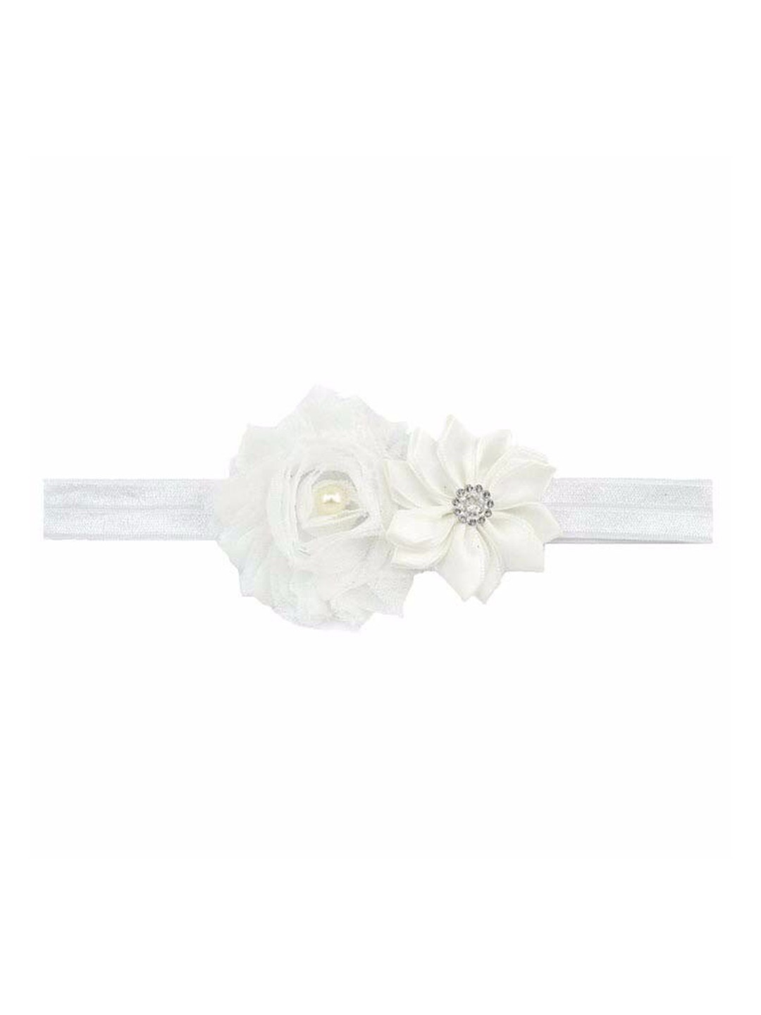 

BAESD Infants Girls Floral Lace Crochet Stretchable Hairband, White