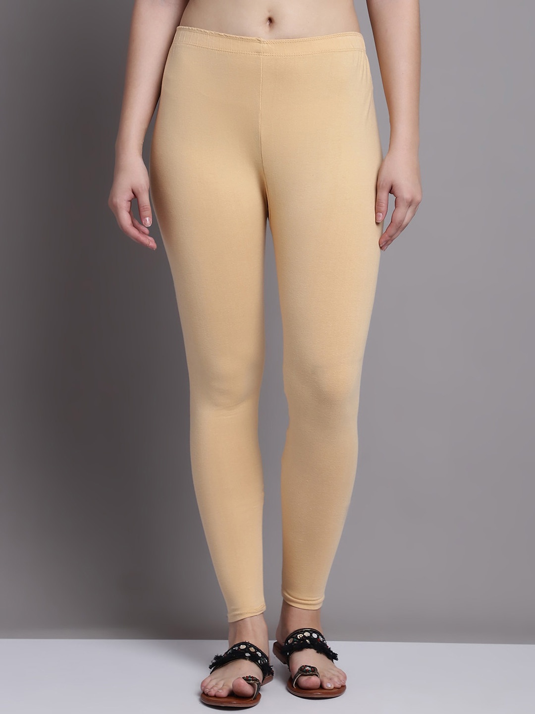 

GRACIT Ankle Length Leggings, Beige