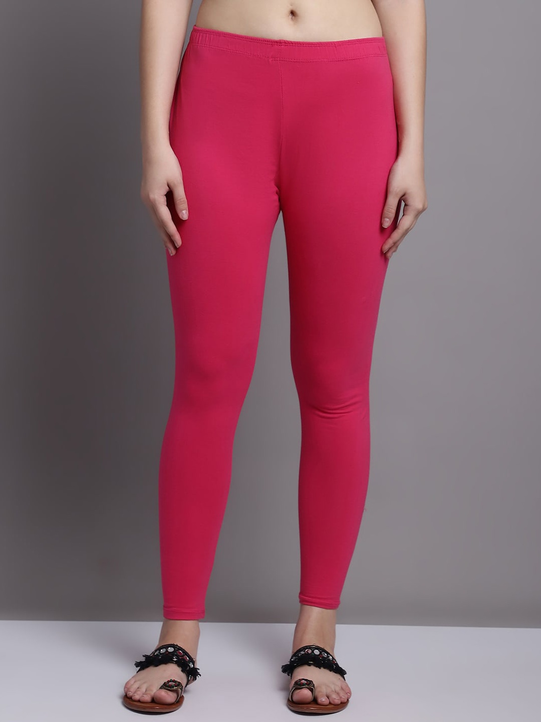 

GRACIT Women Ankle Length Leggings, Pink