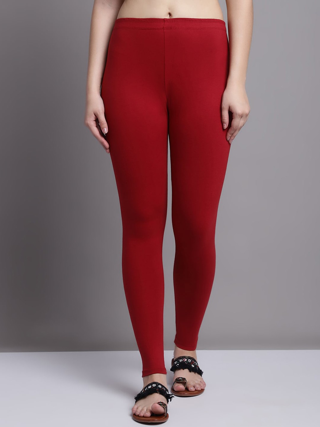 

GRACIT Ankle Length Leggings, Maroon