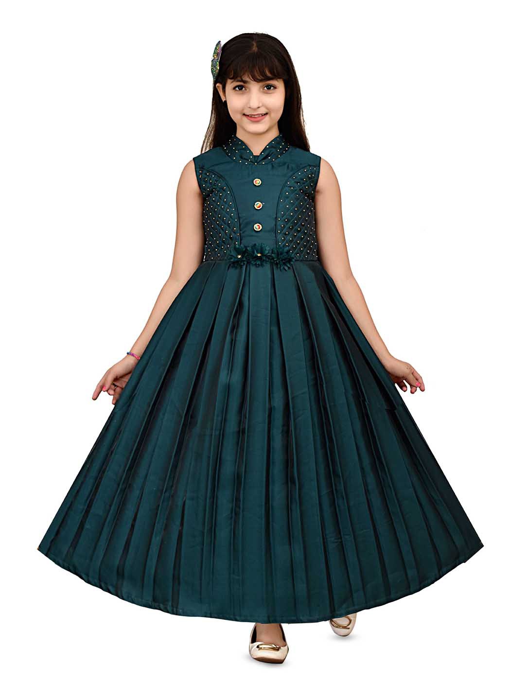 

BAESD Girls Fit & Flare Maxi Dress, Green
