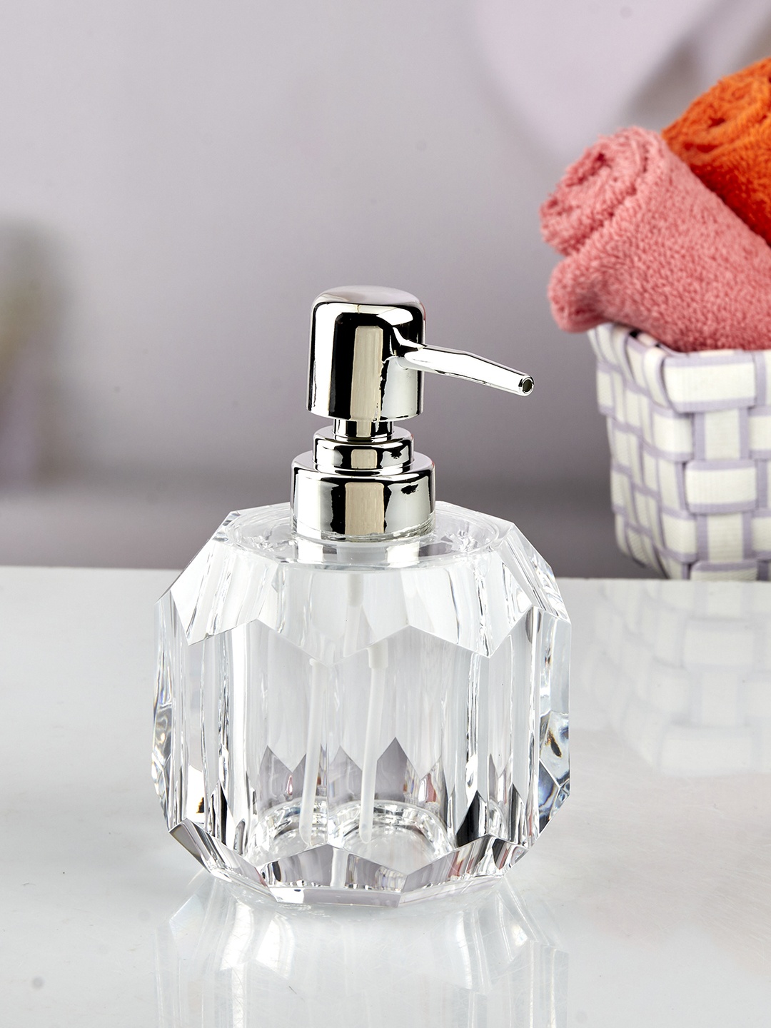 

Kookee Transparent Abstract Printed Soap Dispenser 200 ml