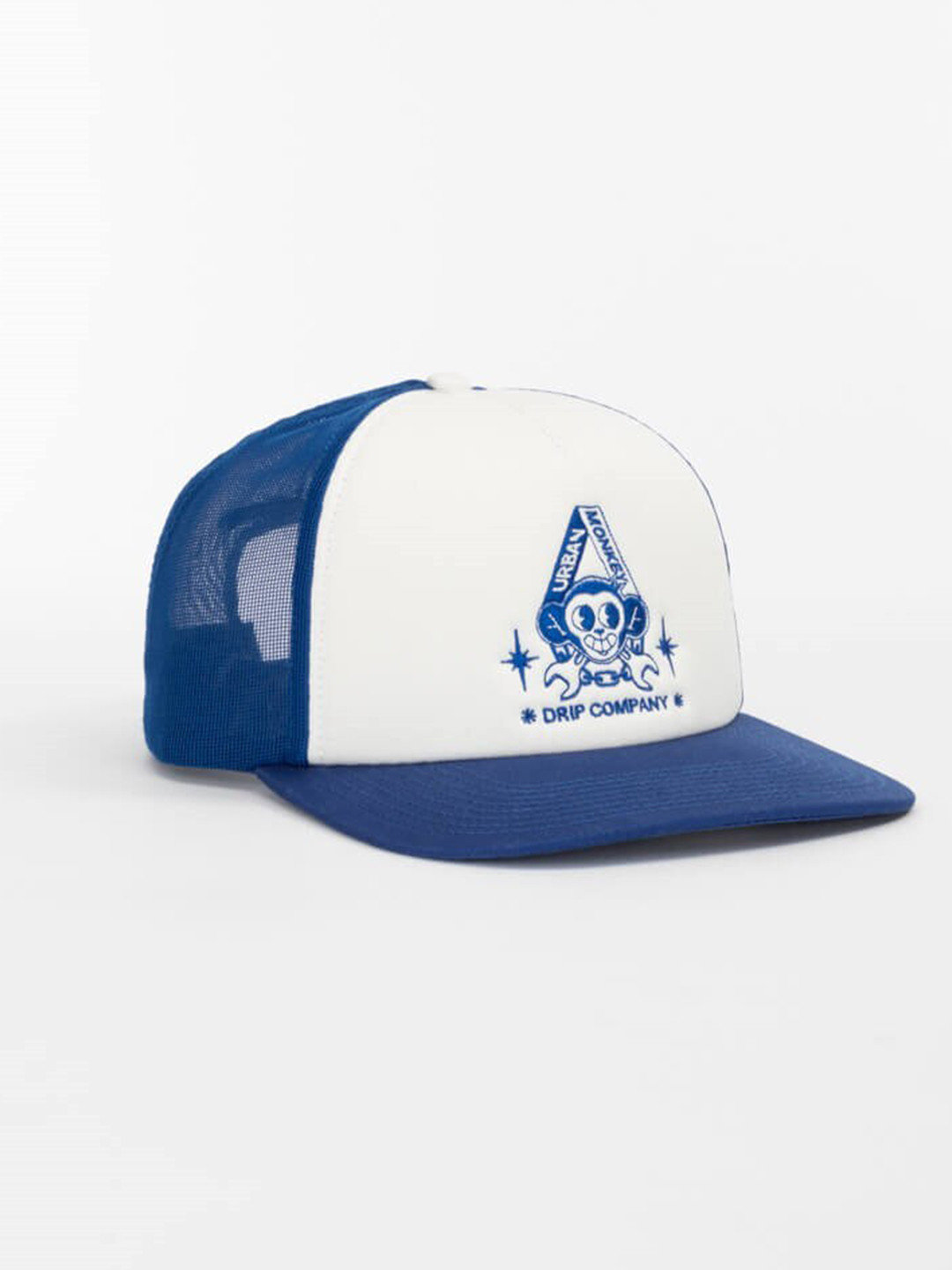 

Urban Monkey Unisex Colourblocked Cotton Baseball Cap, White