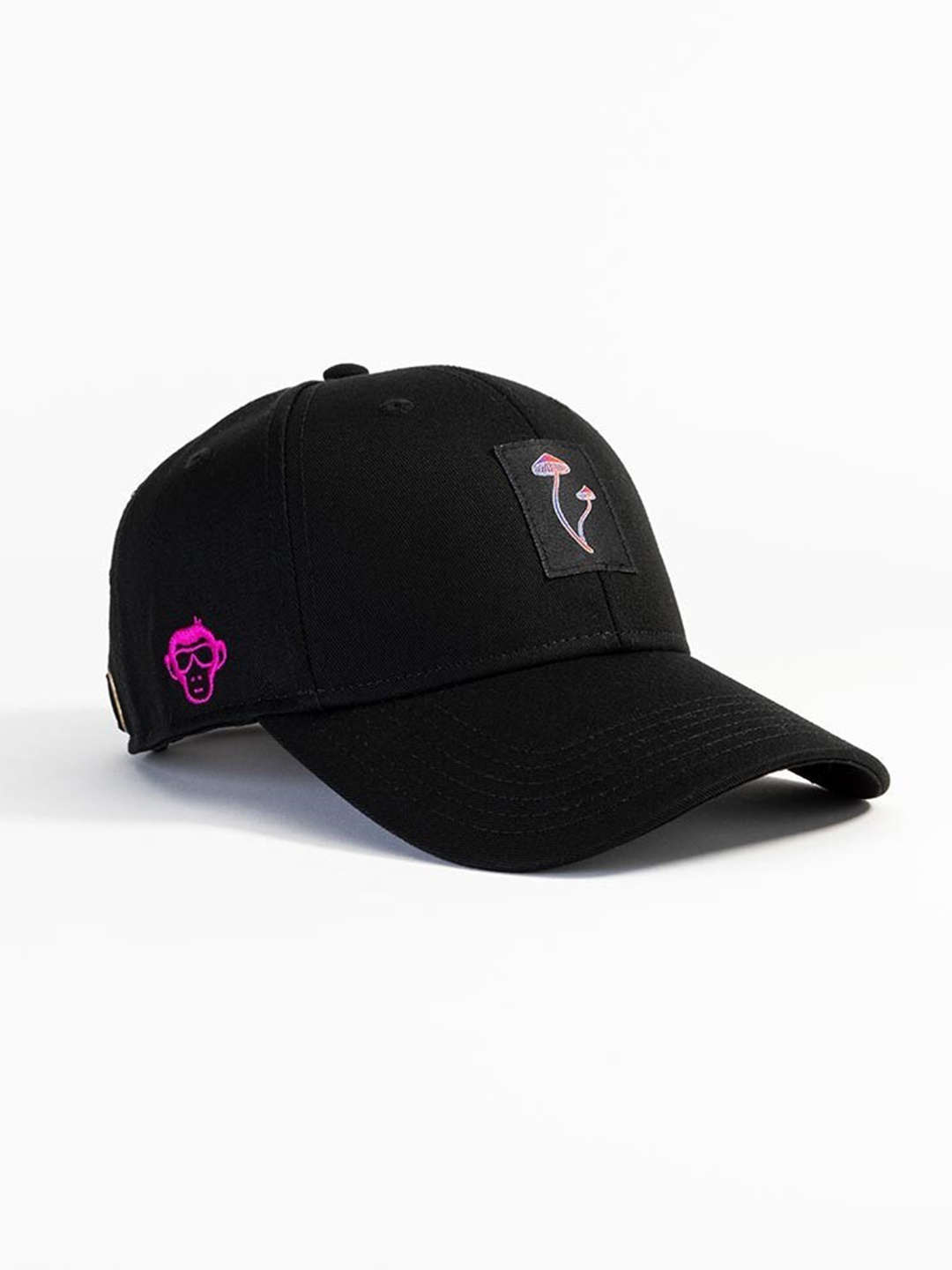

Urban Monkey Unisex Embroidered Cotton Baseball Cap, Black