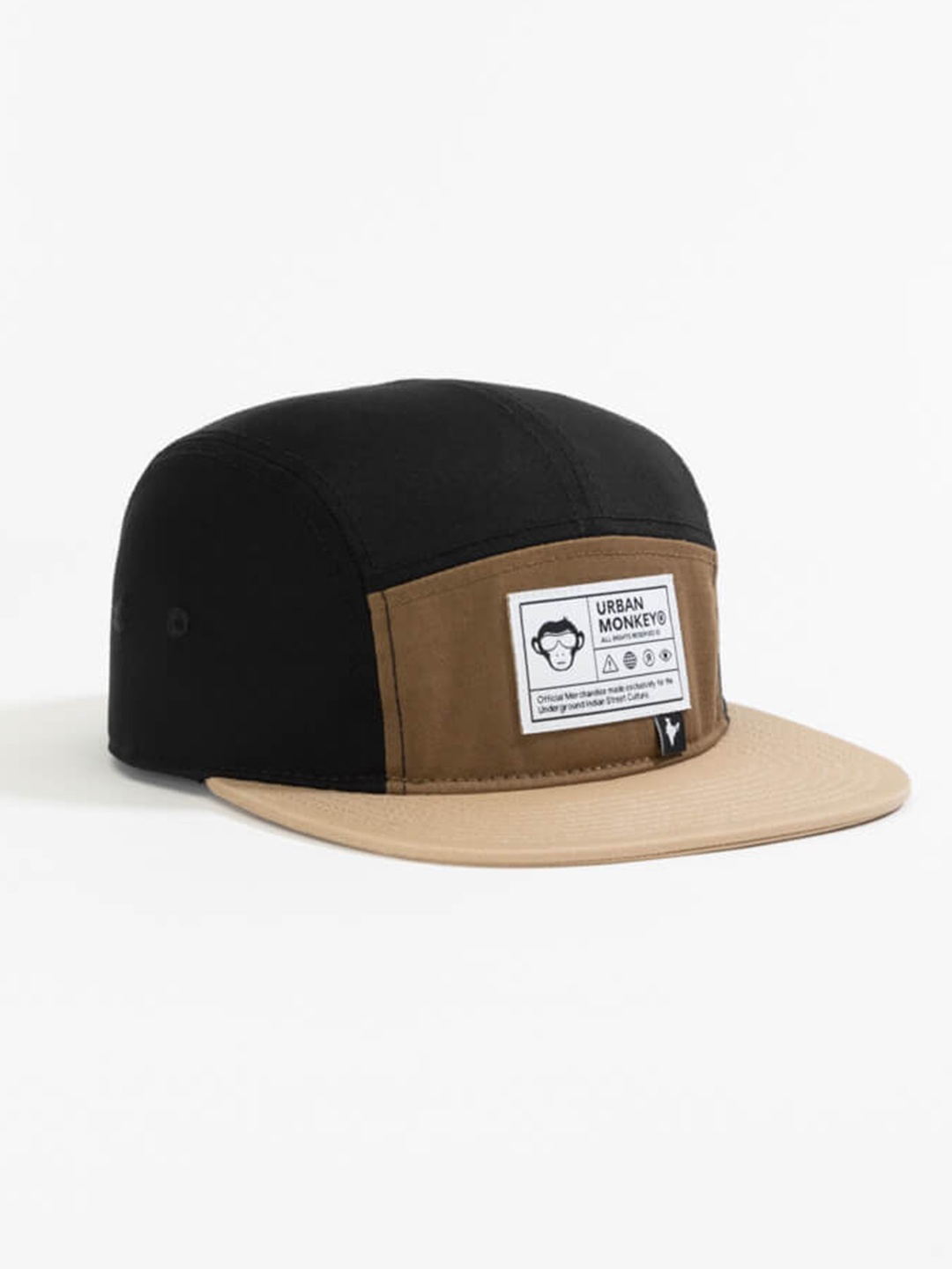 

Urban Monkey Unisex Printed Cotton Baseball Cap, Black