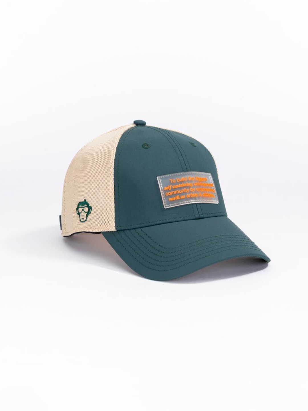 

Urban Monkey Unisex Colourblocked Cotton Baseball Cap, Teal