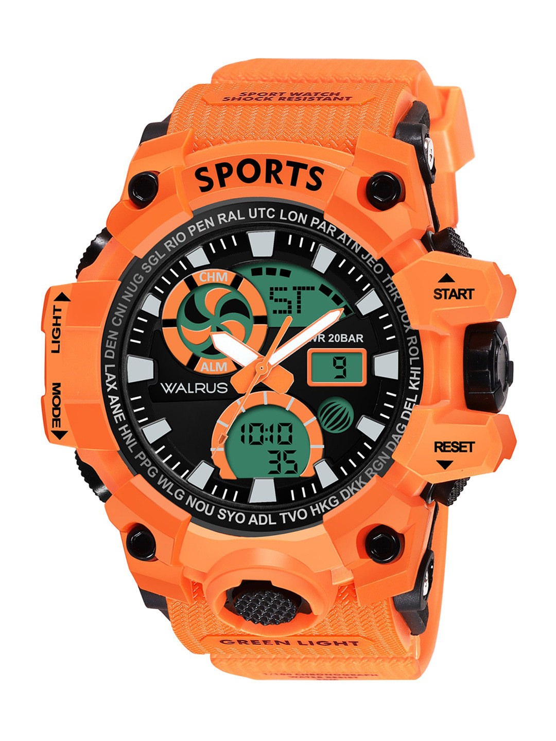 

Walrus Sports-vii Unisex Printed Analogue and Digital Watch WWTM-SPORTS-VII-021111, Black