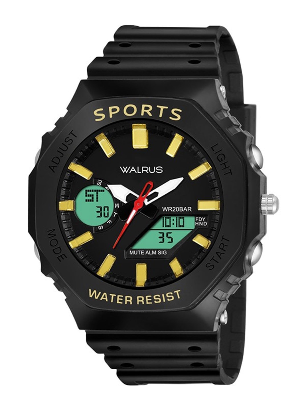 

Walrus Unisex Analogue and Digital Watch WWTM-SPORTS-020202Y, Black