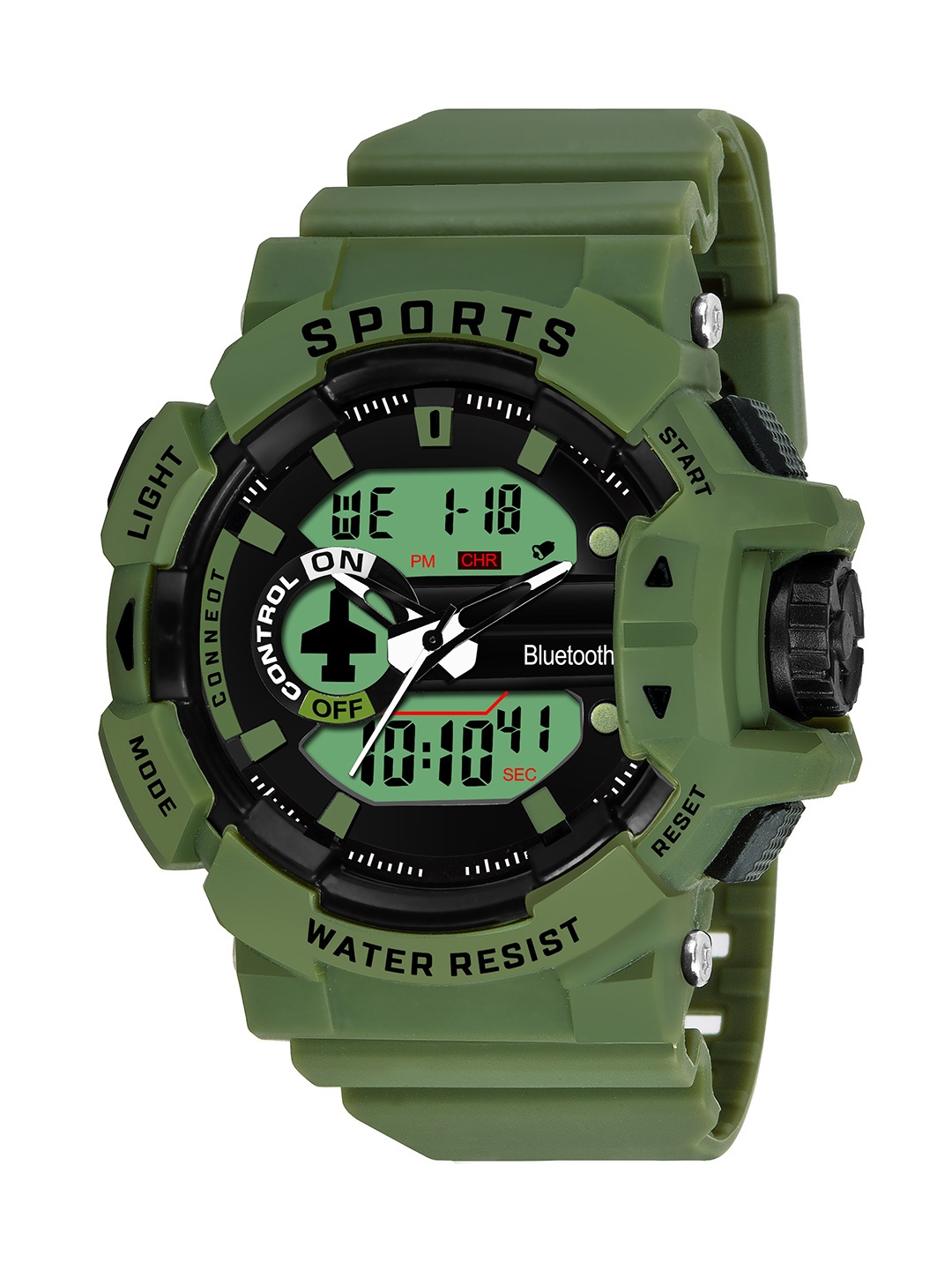 

Walrus Unisex Round Analogue and Digital Watch WWTM-SPORTS-V-020404, Black
