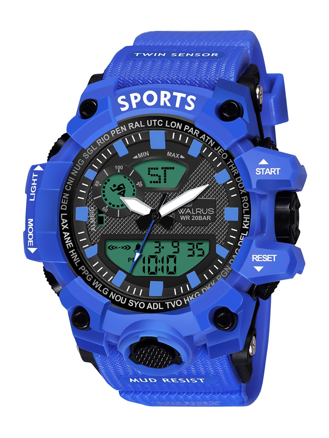 

Walrus Sports-vi Unisex Printed Analogue and Digital Watch WWTM-SPORTS-VI-020303, Black