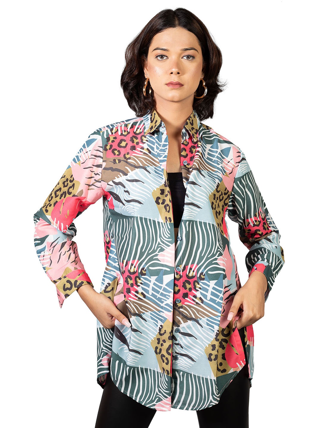 

SHOOLIN Women Comfort Floral Opaque Printed Casual Shirt, Multi