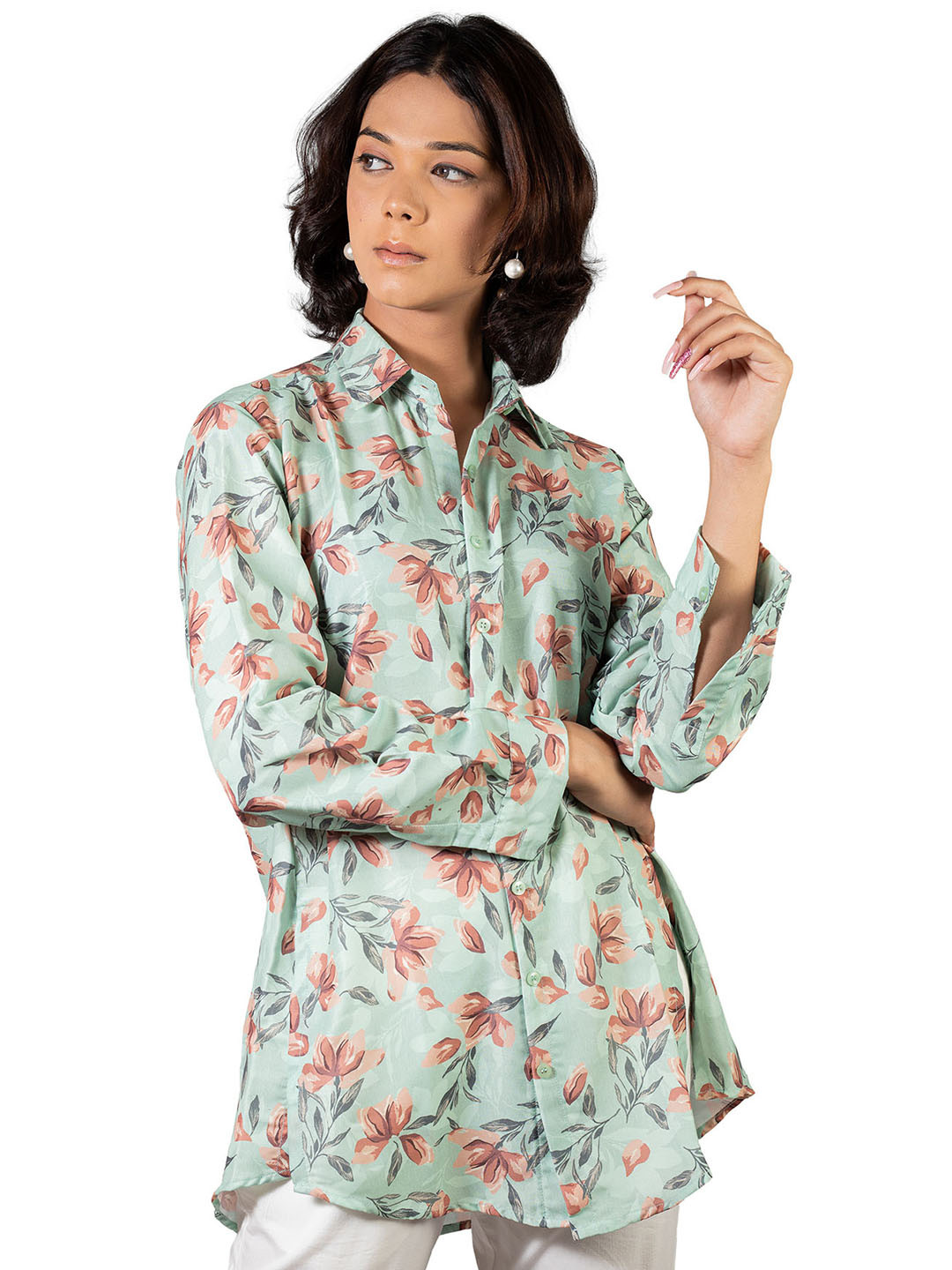 

SHOOLIN Women Comfort Floral Opaque Printed Casual Shirt, Multi