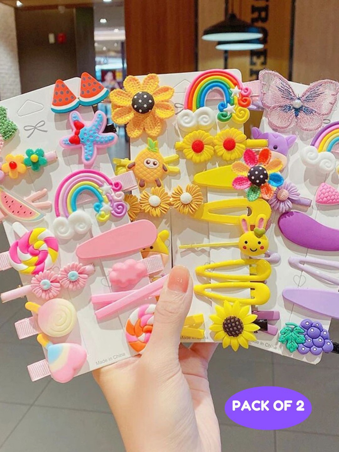 

BAESD Kids Set Of 14 Butterfly Tic Tac Hair Clip, Yellow